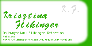 krisztina flikinger business card
